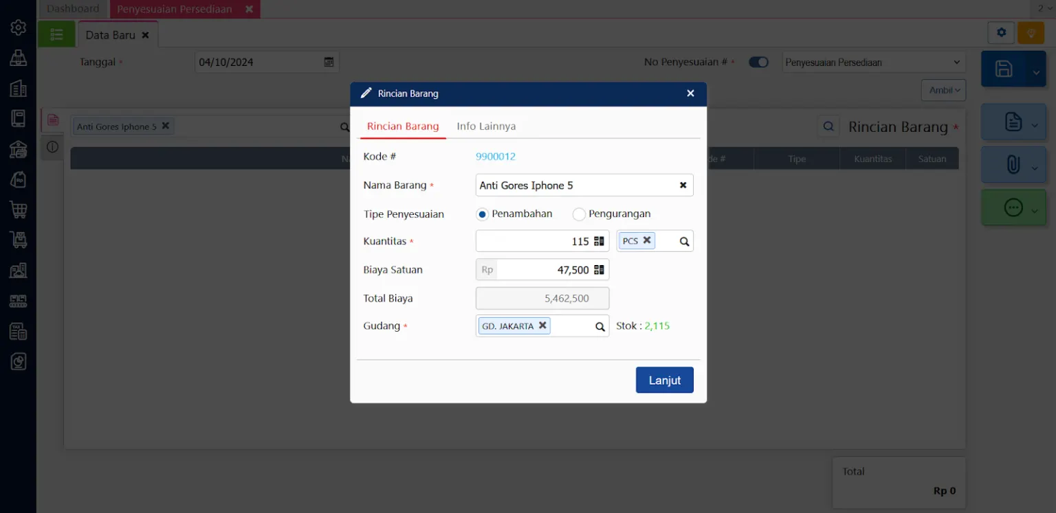 membuat penyesuaian persediaan